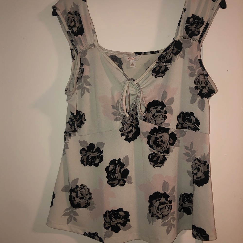 Floral Formal Tank Top Blouse